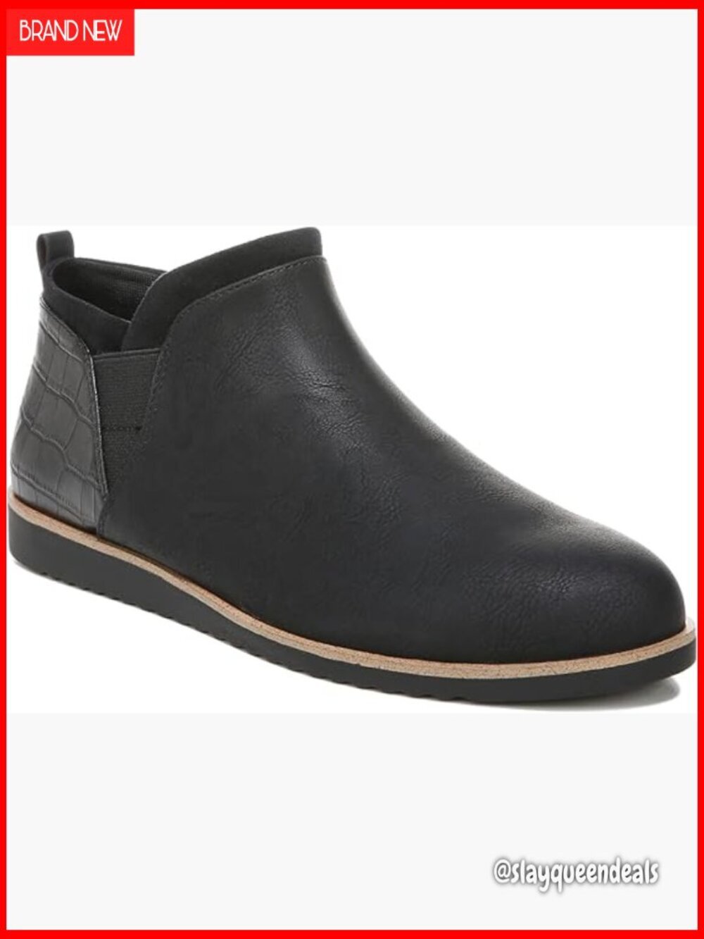Ankle Booties with Mixed Materials, Inside Zipper, Treaded Sole, Comfort System